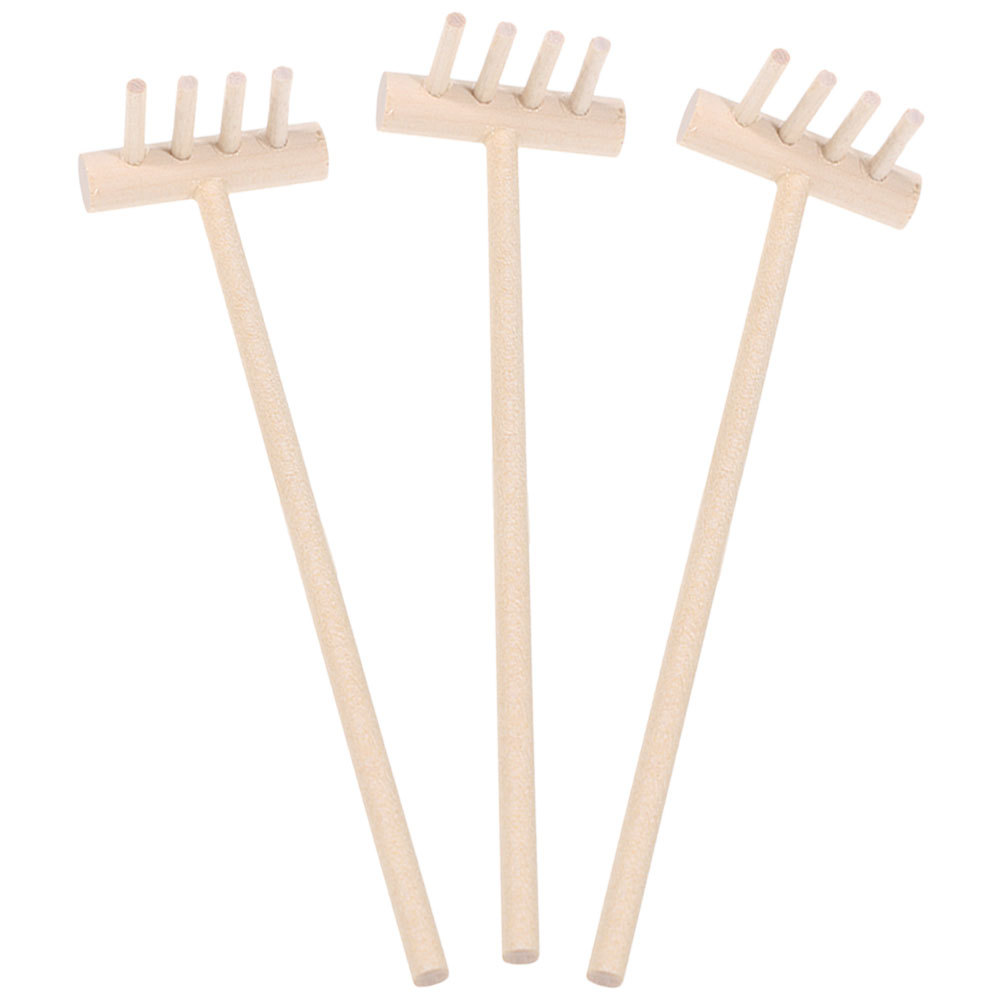 Desktop Organizer Bamboo - Set di mini rastrelli in bambù