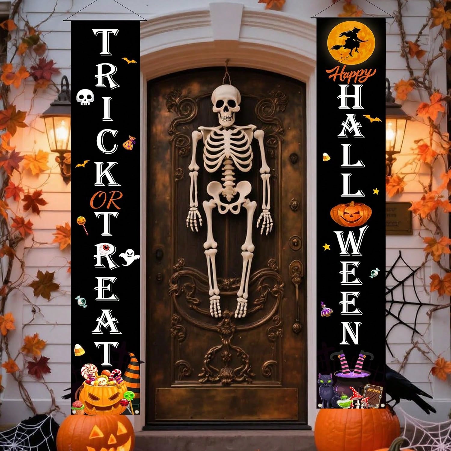Home Office Backdrop - Decorazioni per porte di Halloween |