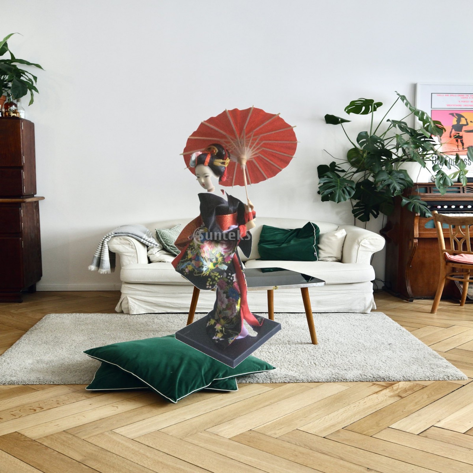 Home Office Japandi - Statua Decorativa di Geisha Giapponese in