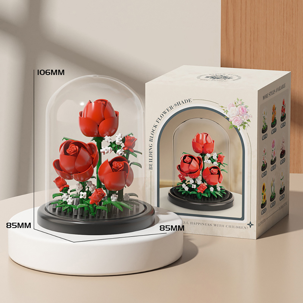 Home Office Pay - MOC Bouquet Eterno Rosa Blocchi di