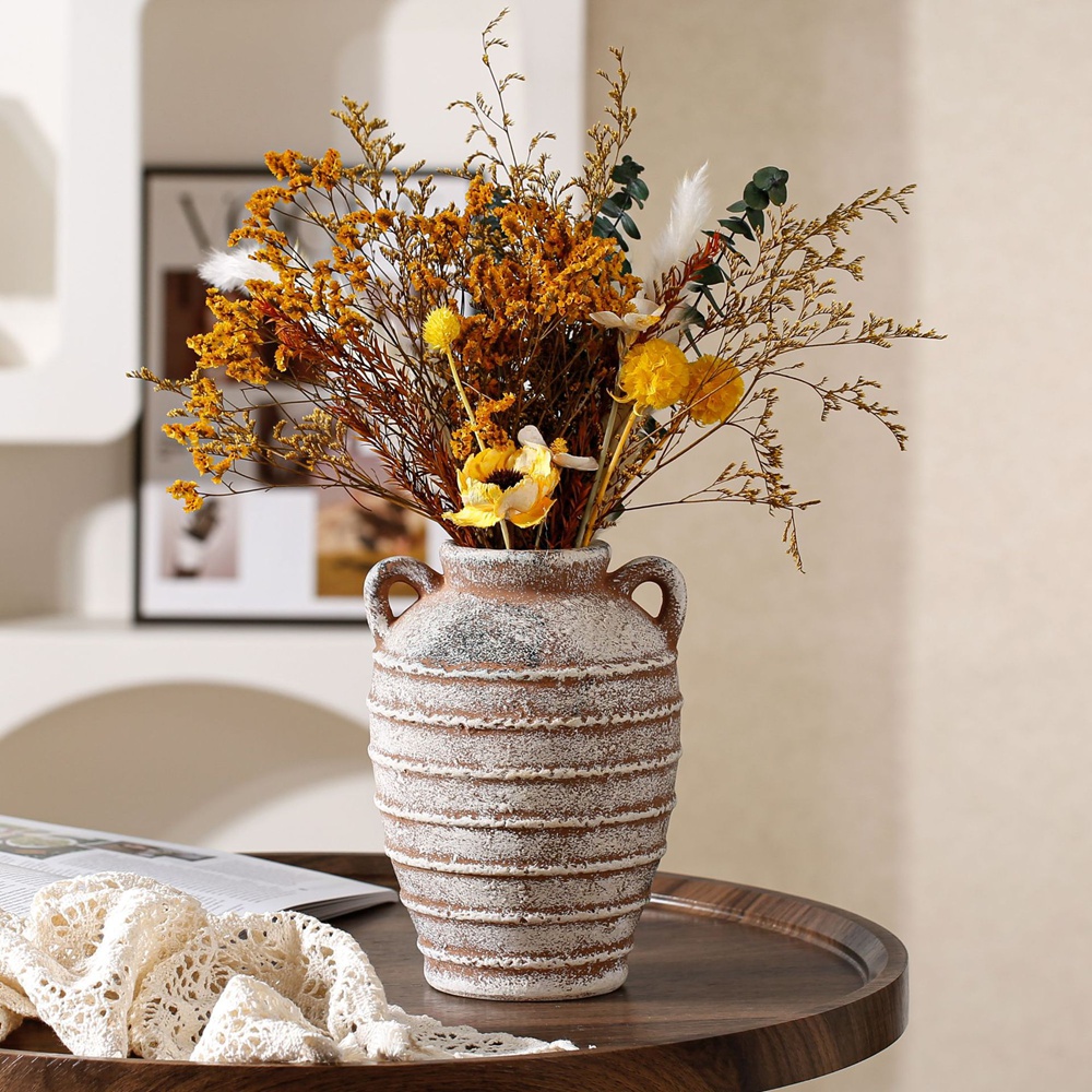 Home Office Japandi - Vaso in Ceramica Amfora per Fiori