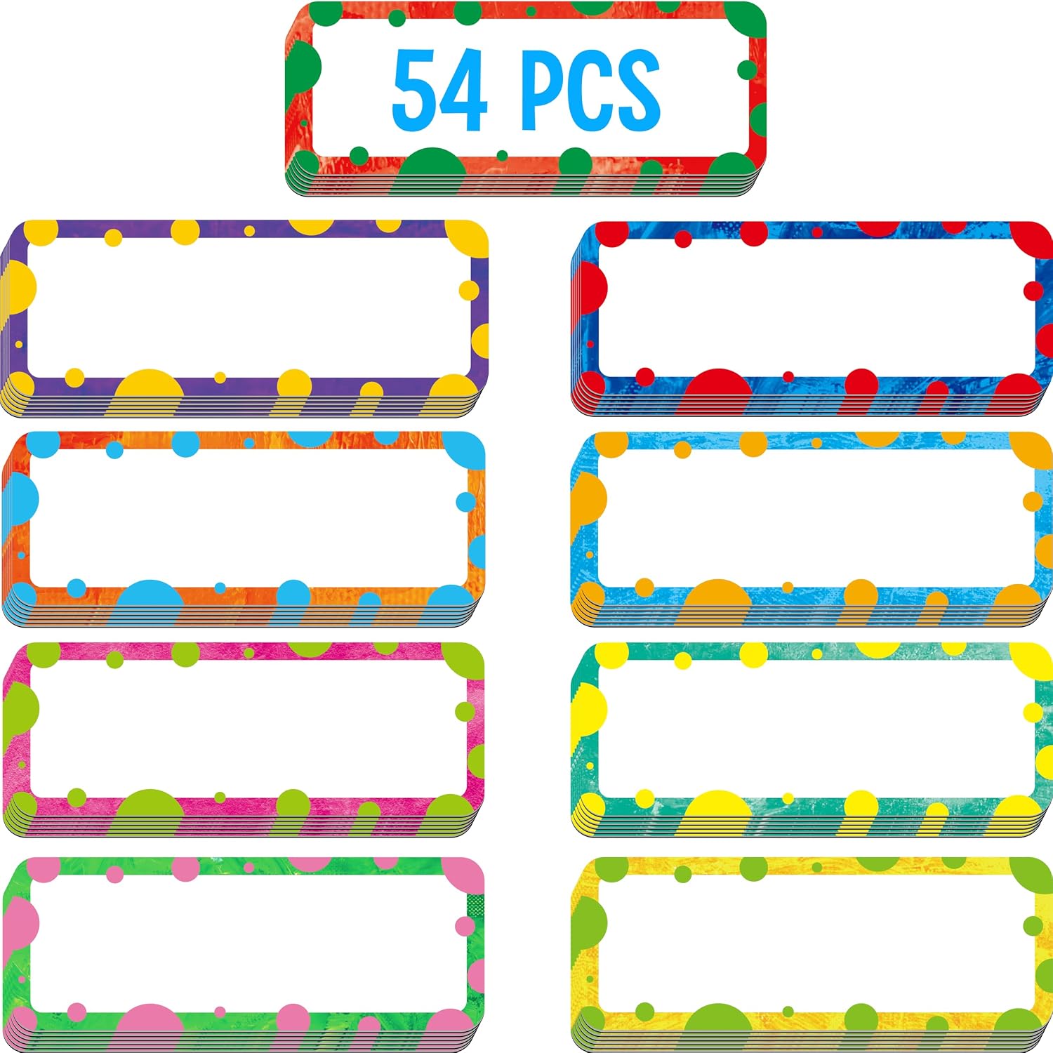Whiteboard Magnetic - 54 etichette magnetiche per nomi, etichette
