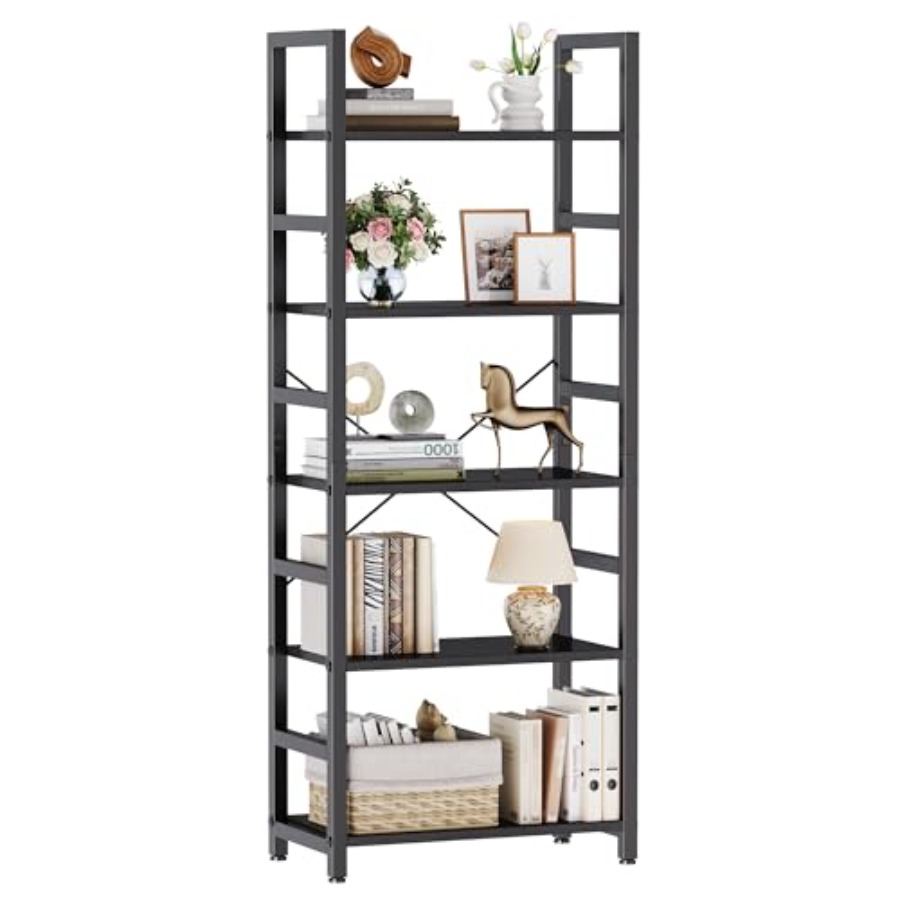 Home Office In Living Room - Libreria a 5 Ripiani, Scaffale Alto