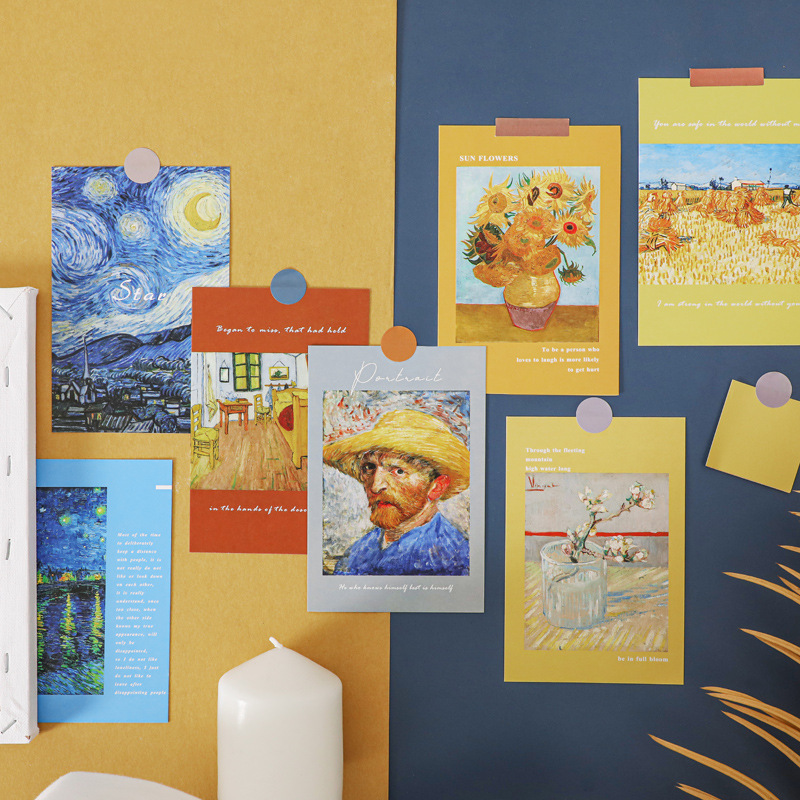 Home Office Background - 15 Adesivi Poster Stile Pittura a