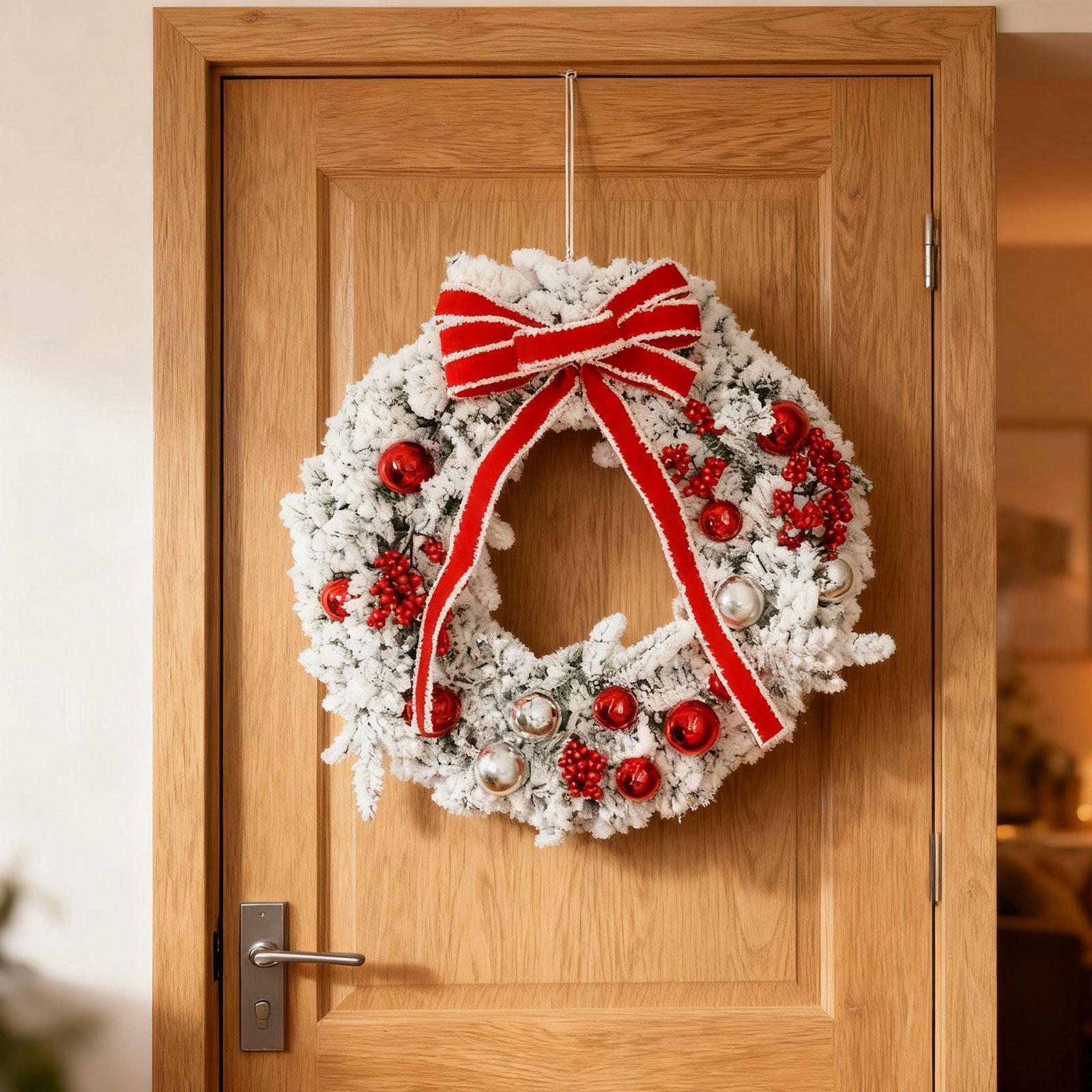 Home Office Backdrop - Ghirlanda Natalizia per Porta, Decorazione Artificiale