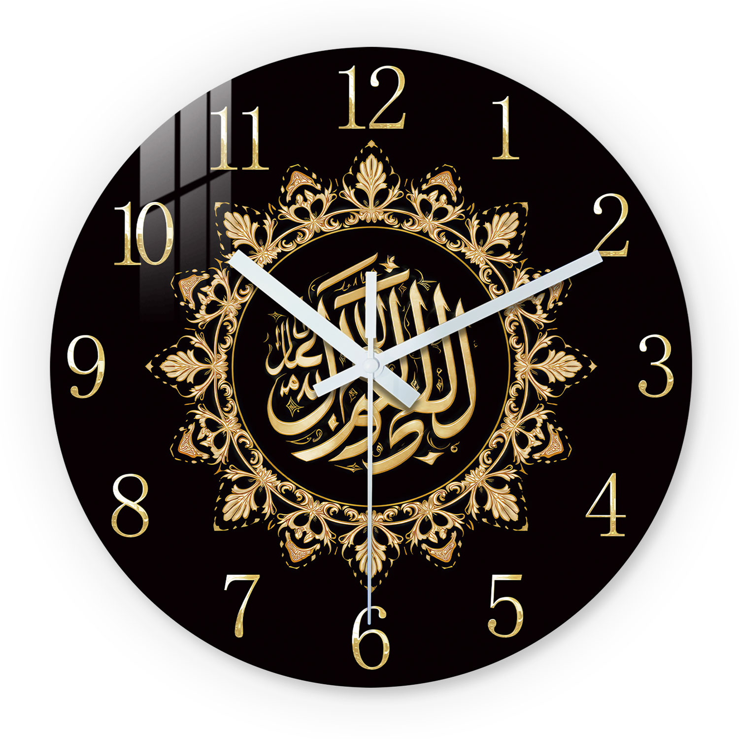 Home Office Backdrop - Orologio da parete in legno con