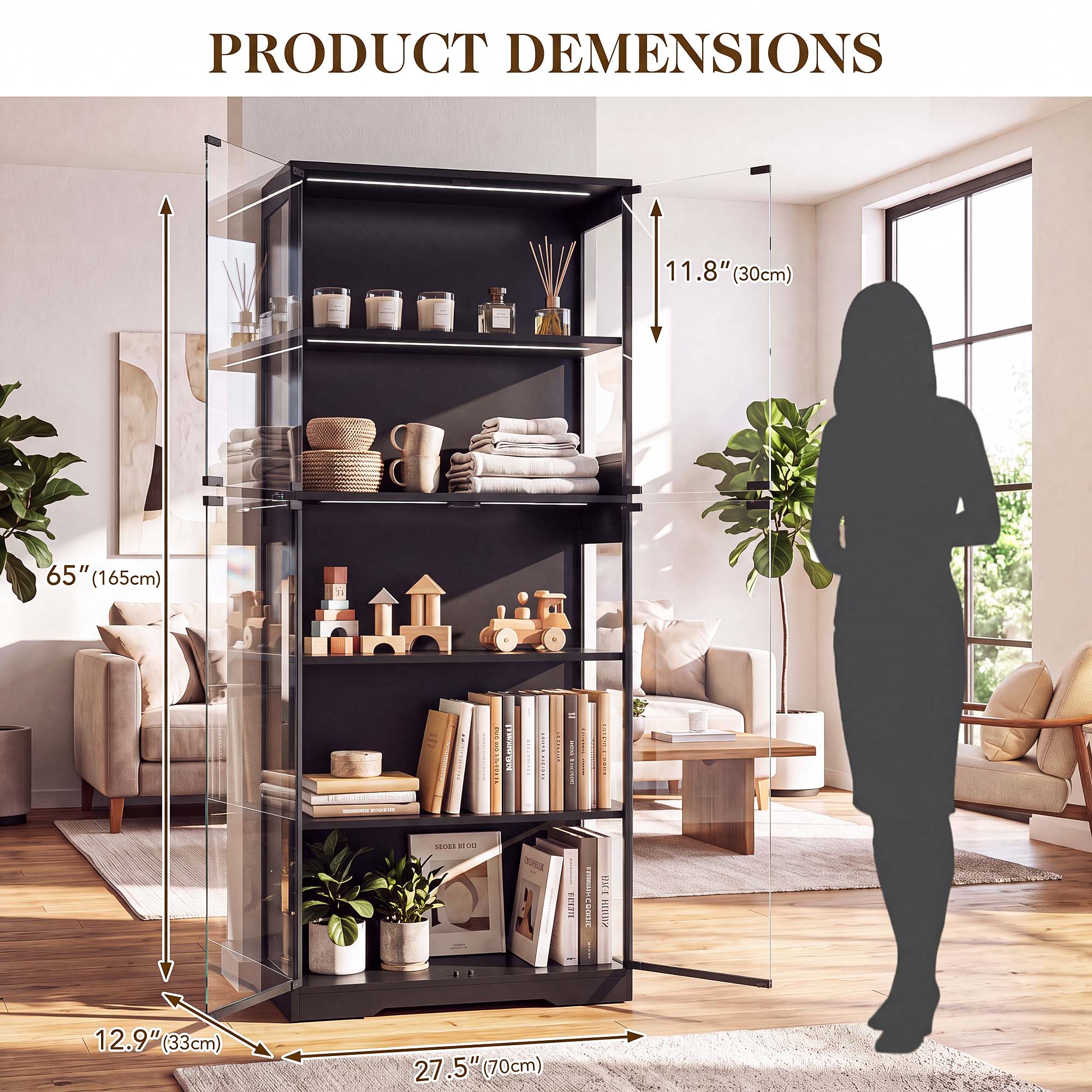 TCGBKAF Vetrina a 5 Ripiani co - Home Office In Living Room recensione e prezzo