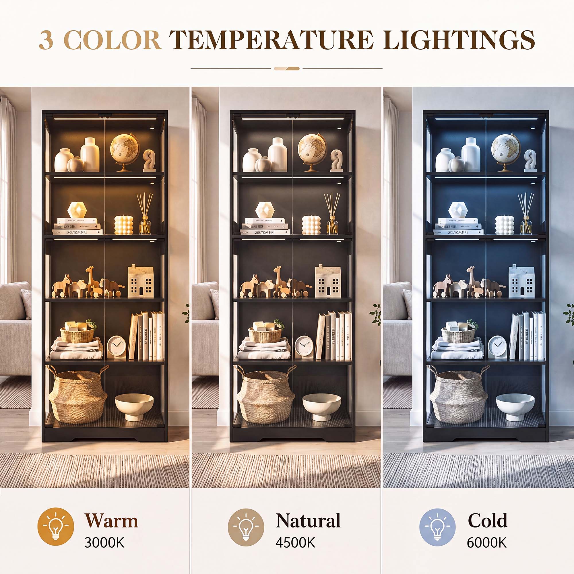 TCGBKAF Vetrina a 5 Ripiani co - Home Office In Living Room recensione e prezzo
