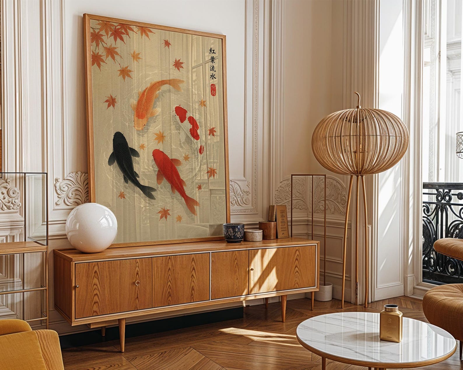 Poster con foglie autunnali gi - Home Office Japandi recensione e prezzo