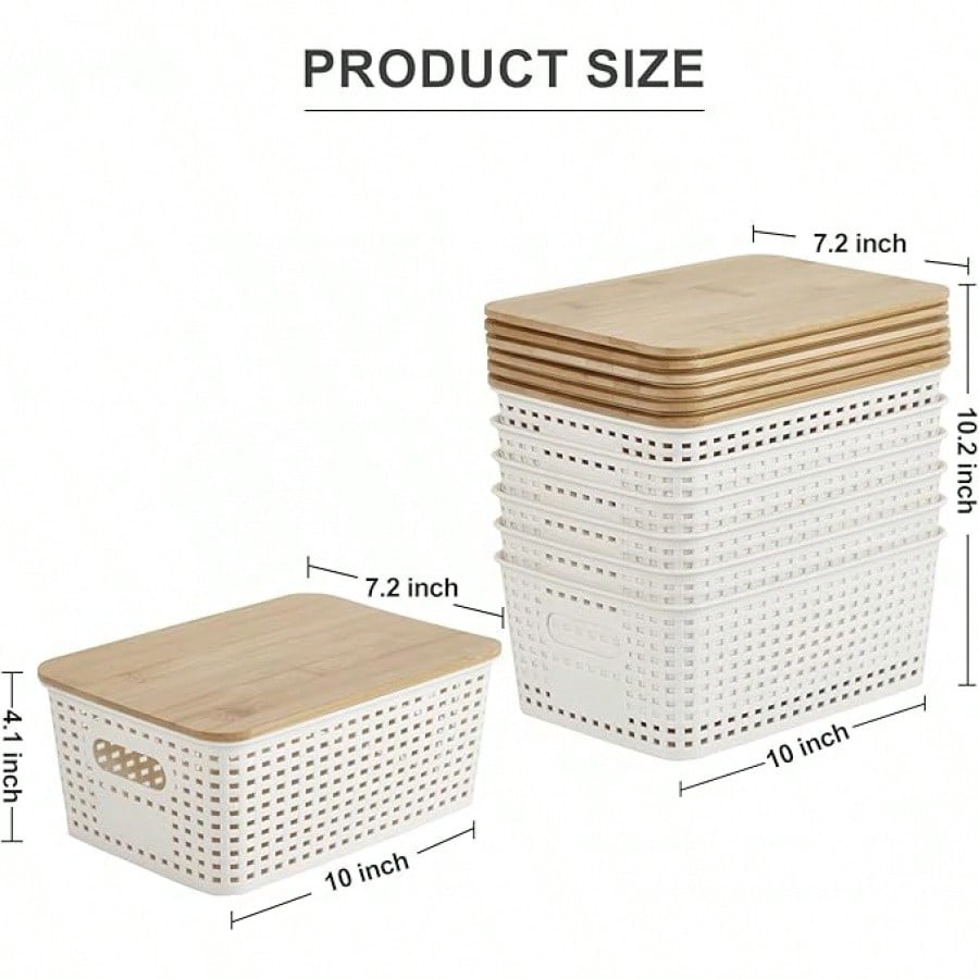 Set di 6 Contenitori Impilabil - Desktop Organizer Bamboo recensione e prezzo