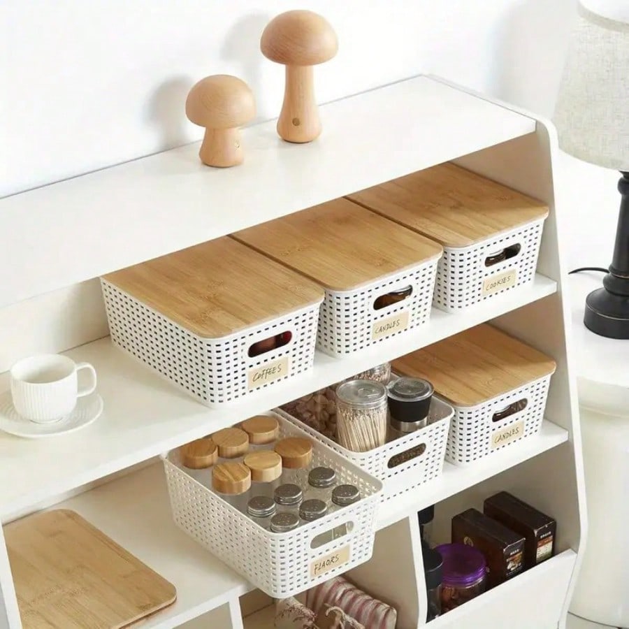Set di 6 Contenitori Impilabil - Desktop Organizer Bamboo recensione e prezzo