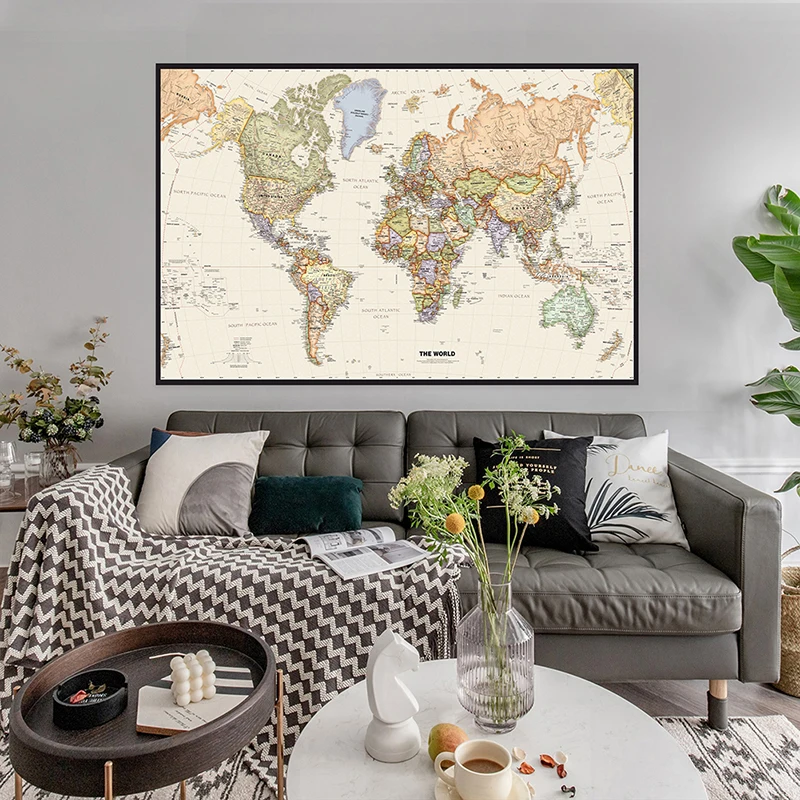 150x225 cm Mappa del mondo ret - Home Office Backdrop recensione e prezzo