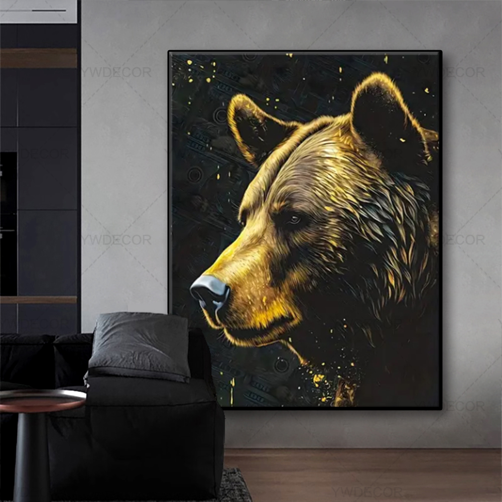 Toro e orso Animali Pittura su - Home Office Marketing recensione e prezzo