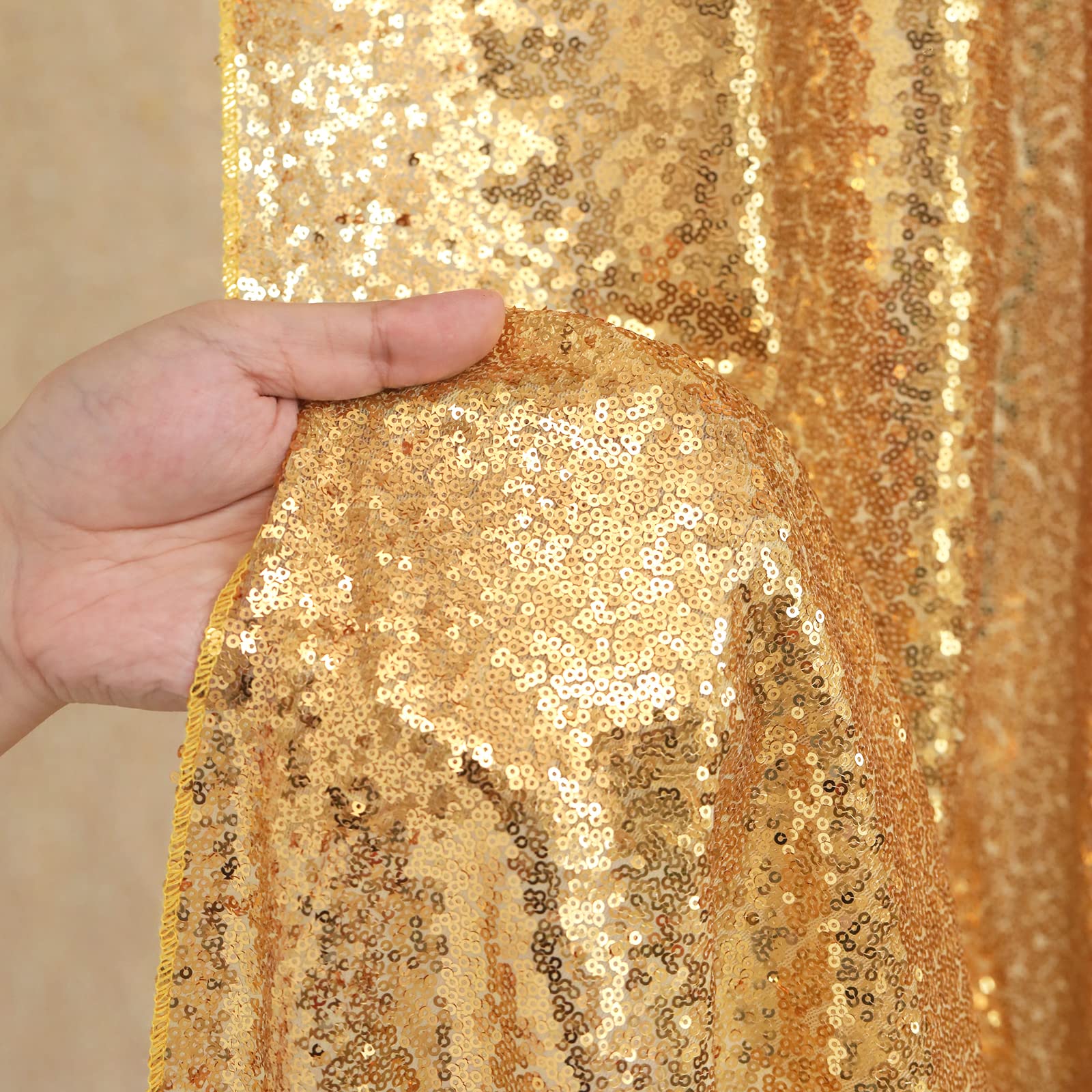 2 pezzi di paillettes dorate p - Home Office Backdrop recensione e prezzo