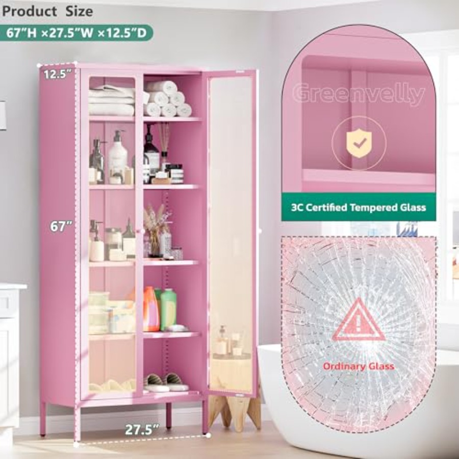 Vetrina a 5 Ripiani in Vetro p - Home Office In Living Room recensione e prezzo